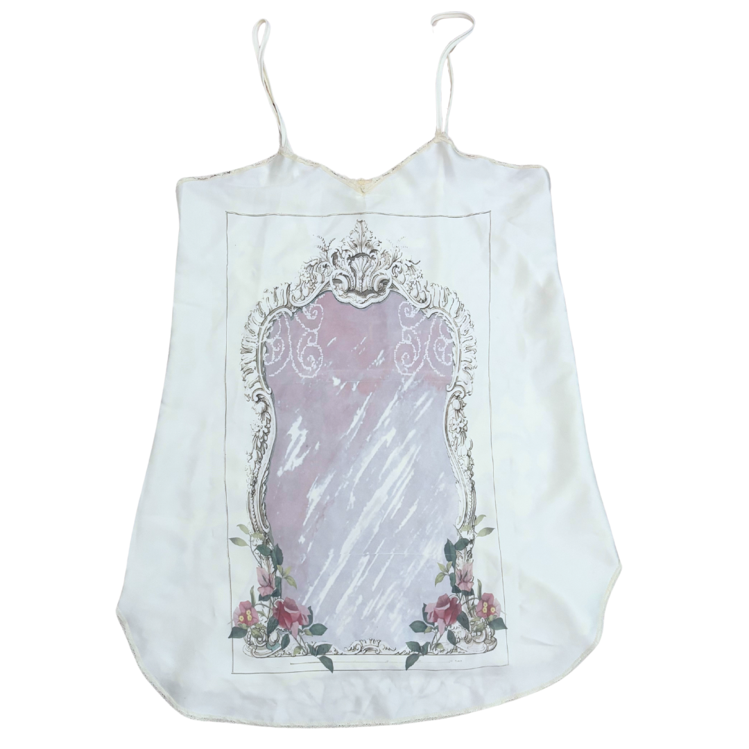 pink mirror slip dress