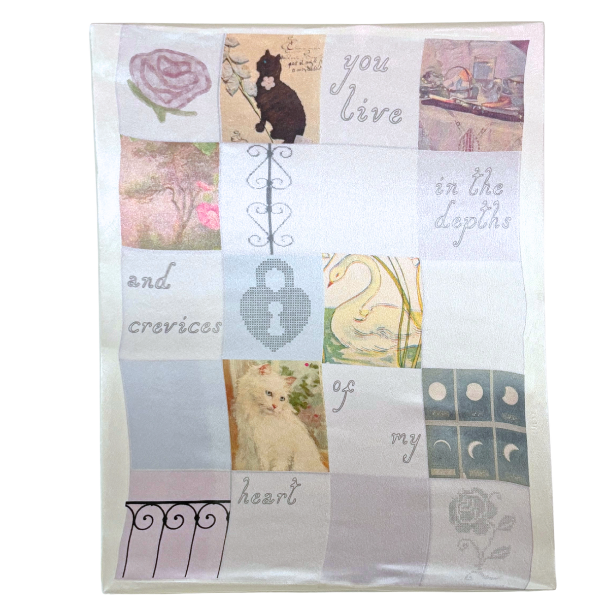 handmade fabric collage canvas (16 x 20)