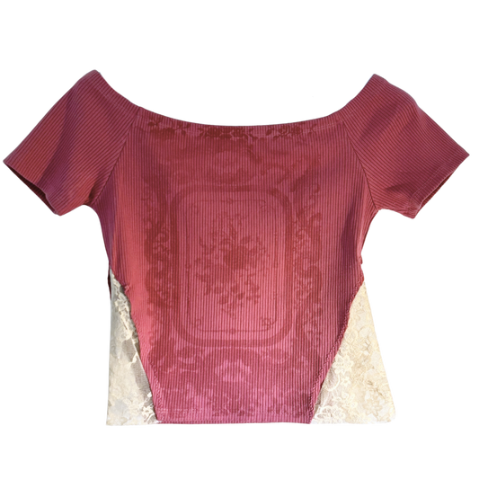 violet lace top - a bite of nature - M